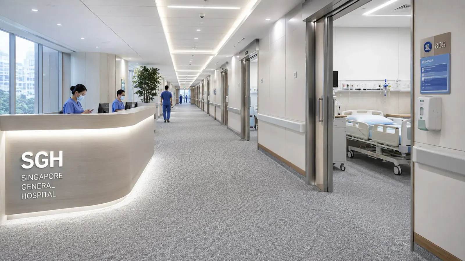 Healthcare Carpet Tiles Planning - Singapore